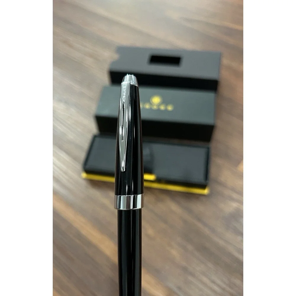 Cross Aventura Ballpoint Pen Onyx Black With Chrome Trim With Gift Box New